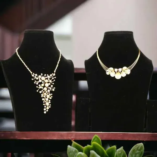 Light Weight Aqua Gold Necklace